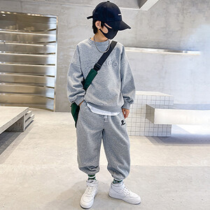 5-14 ani Adolescent baieti seturi de imbracaminte primavara toamna noua moda scrisori hanorac + pantaloni 2 buc costume trening pentru haine copii