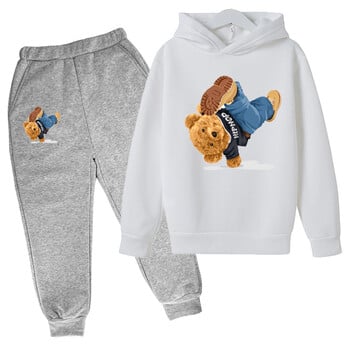 Παιδικό φούτερ Hoodie Boys Girls Spring Toy Bear Printing Toddler 3-12 Year Set Advanced Fabrics Αθλητικά ρούχα