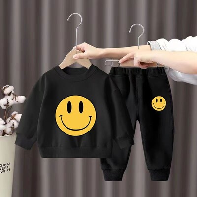 Őszi gyerek fiú ruha szett gyerekeknek lányoknak nyomott pulóverek pulóver felső és nadrág alsó öltöny baba hosszú ujjú tréningruhák