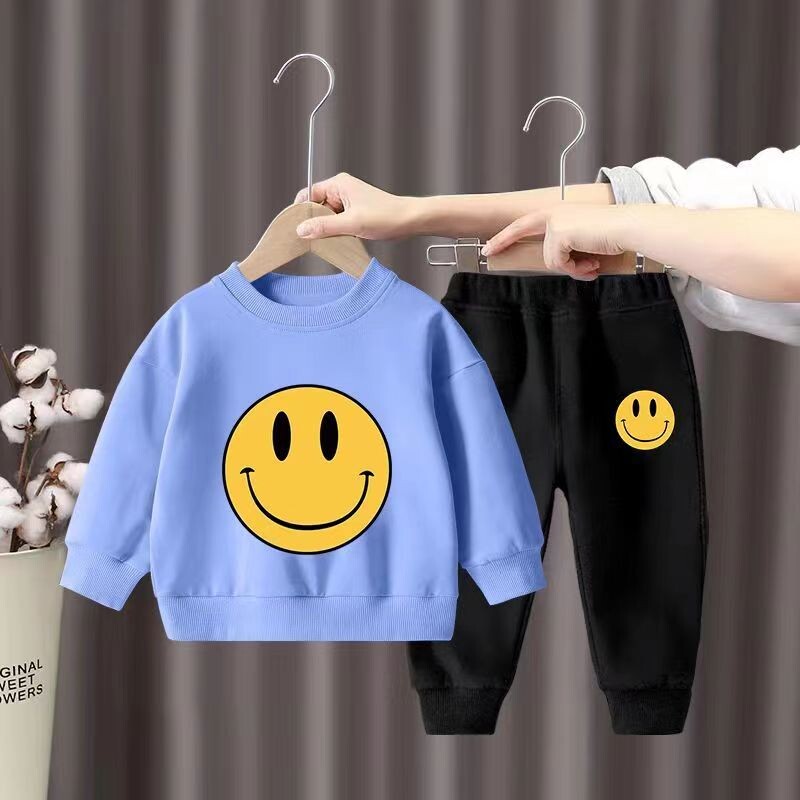 Őszi gyerek fiú ruha szett gyerekeknek lányoknak nyomott pulóverek pulóver felső és nadrág alsó öltöny baba hosszú ujjú tréningruhák