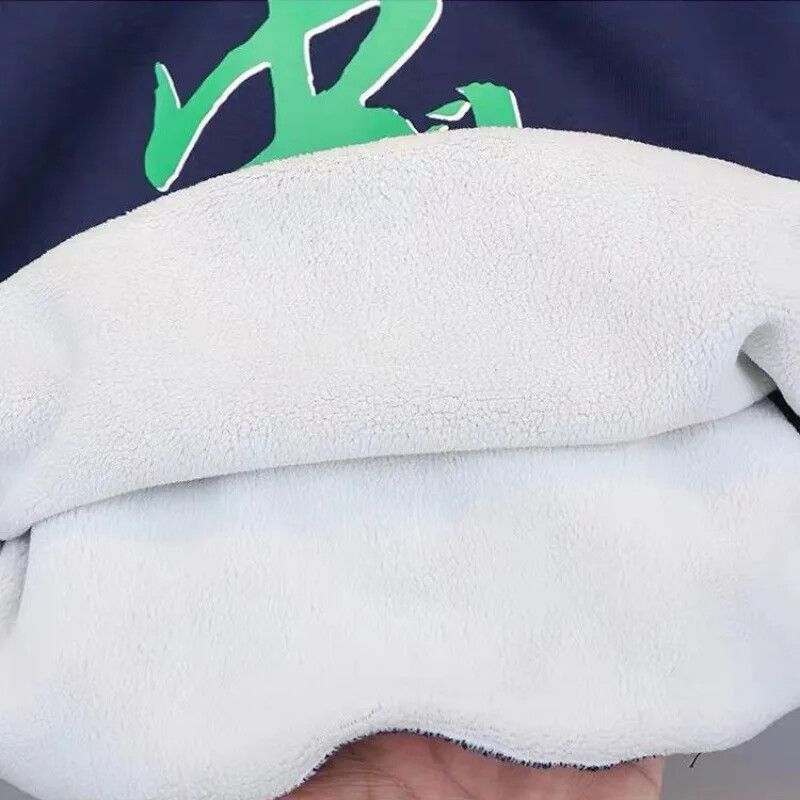 Zimsko podebljano odijelo s podstavom od flisa za dječake Trenerka Hlače 2-dijelni set Elegantna ležerna odjeća za djecu jesen/zima