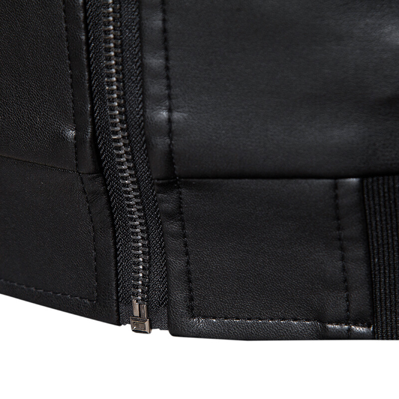 Jachete moto bomber din piele pentru bărbați Guler Baseball Express Faux PU Bicicletă pentru bărbați