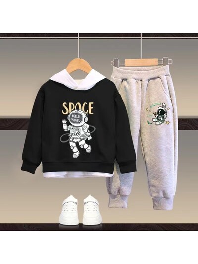 Φθινοπωρινό Σετ Παιδικά Αγόρια Παιδικά Κορίτσια Astronaut Φούτερ Φούτερ πουλόβερ Μπλούζα και παντελόνι 2τμχ Κοστούμι Βρεφική φόρμα