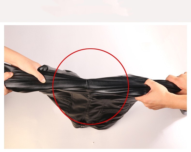 Zimske debele tople motociklističke PU kožne hlače Muške pahuljaste ležerne motociklističke umjetne kože Duge hlače otporne na vjetar, velika veličina 5XL