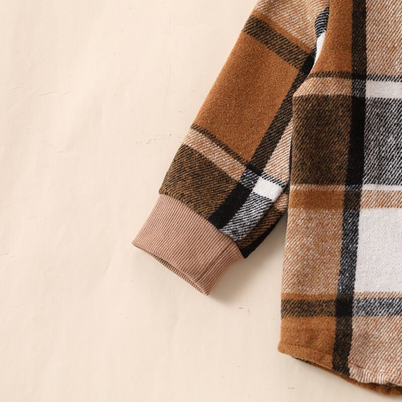 Sügisene beebipoisi pidulik rõivakomplekt, tüdrukute ruuduline kapuuts, jope ja püksid, 2 tk. ülikond, lastele pikad särgid, püksid, komplektid