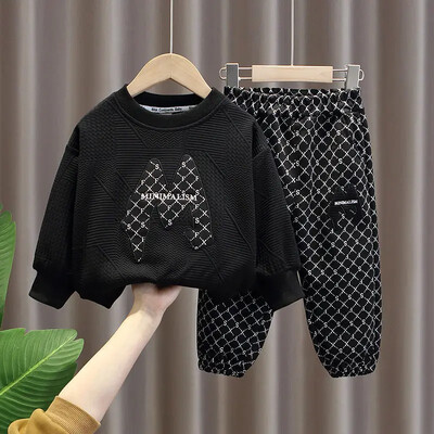 Set haine de toamnă pentru copii pentru băieți, hanorace cu litere imprimate, pulover, top și pantaloni, pantaloni, costum 2 piese, ținute pentru fete adolescente