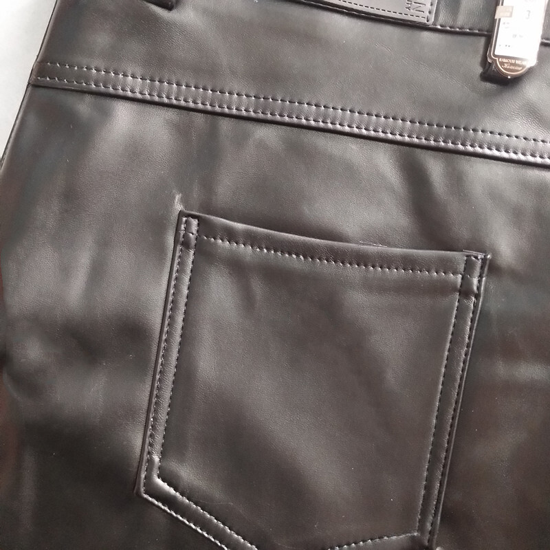 Dropshipping pantaloni din piele pentru bărbați, pantaloni elastici din piele PU, îmbrăcăminte de stradă 2023, primăvară, toamnă, motociclete