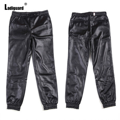 Ladiguard veće veličine muške pu kožne hlače muške jesenske modne motociklističke hlače seksi donji dio od umjetne kože muška ulična Homme 3XL