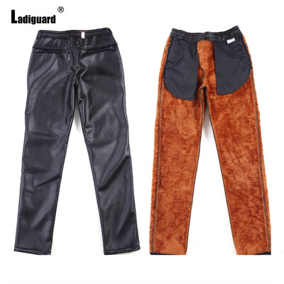 Ladiguard veće veličine muške pu kožne hlače muške jesenske modne motociklističke hlače seksi donji dio od umjetne kože muška ulična Homme 3XL