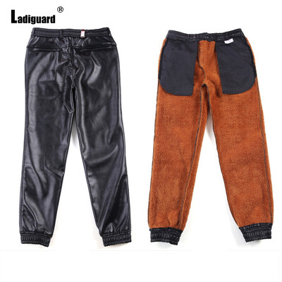 Ladiguard veće veličine muške pu kožne hlače muške jesenske modne motociklističke hlače seksi donji dio od umjetne kože muška ulična Homme 3XL