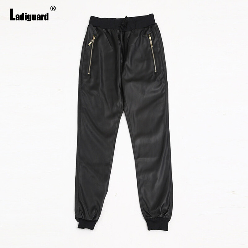 Ladiguard veće veličine muške pu kožne hlače muške jesenske modne motociklističke hlače seksi donji dio od umjetne kože muška ulična Homme 3XL