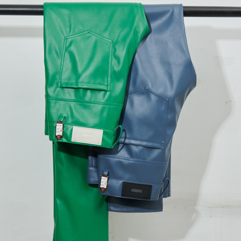 Muške kožne hlače Skinny Fit rastezljive modne PU kožne hlače Hlače za zabavu i ples Tanka ulična odjeća