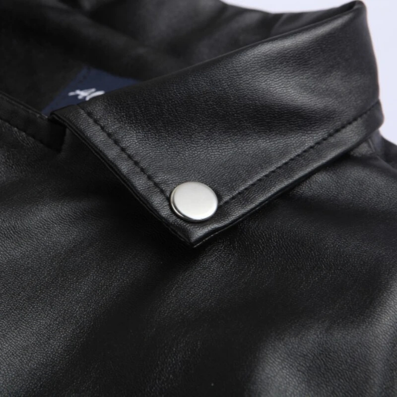 Jachete din piele pentru bărbați 2024, nou, alb, negru