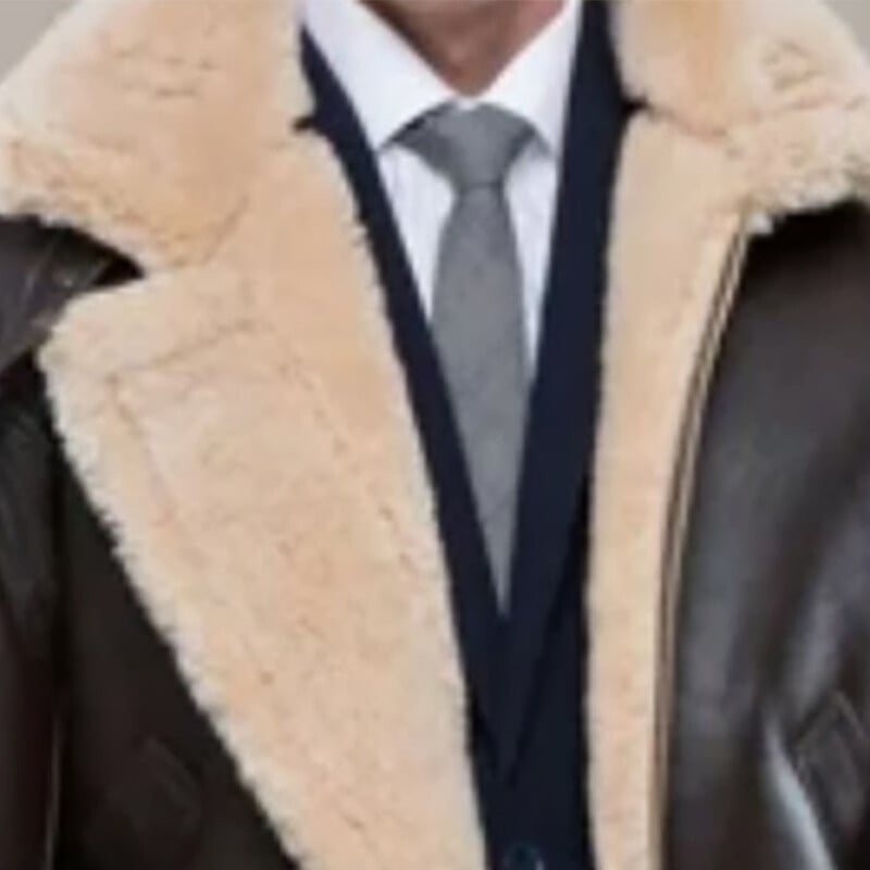 Muška kožna jakna Udobna zadebljana topla integrirana krznena jednobojna modna ležerna svestrana jakna s dugim rukavima i patentnim zatvaračem