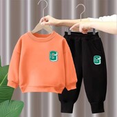 Jesenski komplet odjeće za djevojčice, dječja majica za dječake, gornji dio pulovera i donji dio hlača, odijelo od 2 komada, odijelo dugih rukava, trenerke