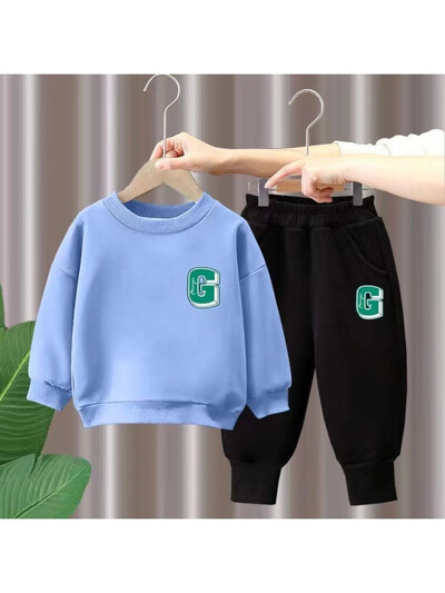 Jesenski komplet odjeće za djevojčice, dječja majica za dječake, gornji dio pulovera i donji dio hlača, odijelo od 2 komada, odijelo dugih rukava, trenerke