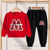 Set de haine de toamnă pentru copii, fete, hanorace cu litere imprimate, pulover, top și pantaloni, costum 2 buc.