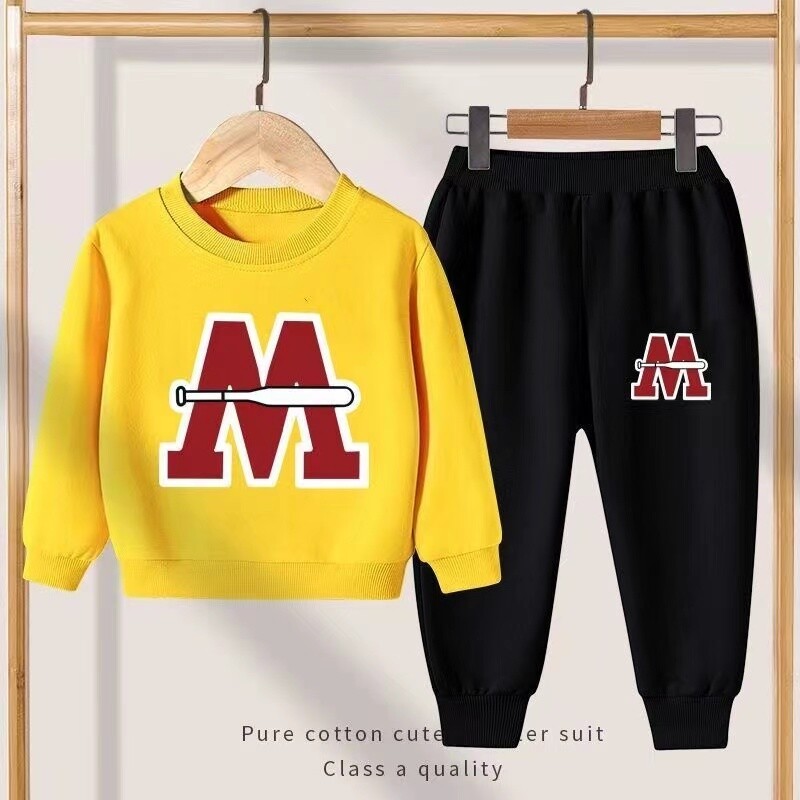 Set de haine de toamnă pentru copii, fete, hanorace cu litere imprimate, pulover, top și pantaloni, costum 2 buc.