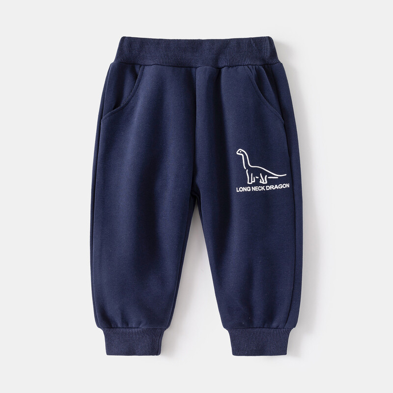 Novi proljetni jesenski dječji komplet odjeće za dječake Pamučne majice s otisnutim crtanim dinosuarima + jogger hlače Trenirke Patchwork Dječja odjeća