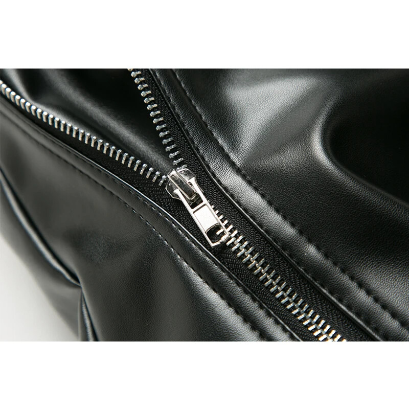 Jaunas ziemas vīriešu Skinny Biker Pu ādas bikses High Street Fashion motociklu bikses vīriešu skatuves klubu apģērbam