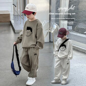 Proljeće Jesen Modno odijelo za dječake Dukserica dugih rukava Ležerne hlače Dječji sportski 2-dijelni set Ženski