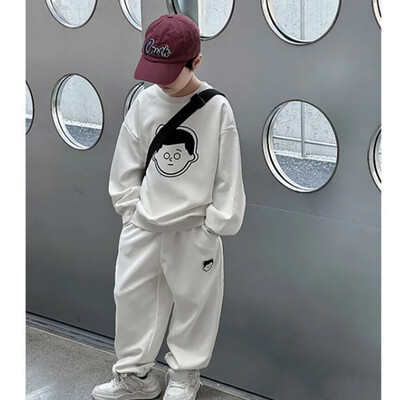 Proljeće Jesen Modno odijelo za dječake Dukserica dugih rukava Ležerne hlače Dječji sportski 2-dijelni set Ženski