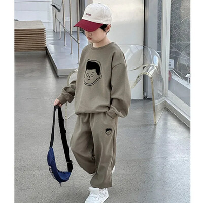 Proljeće Jesen Modno odijelo za dječake Dukserica dugih rukava Ležerne hlače Dječji sportski 2-dijelni set Ženski