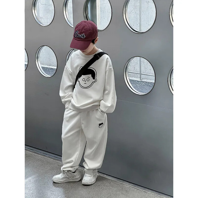 Proljeće Jesen Modno odijelo za dječake Dukserica dugih rukava Ležerne hlače Dječji sportski 2-dijelni set Ženski