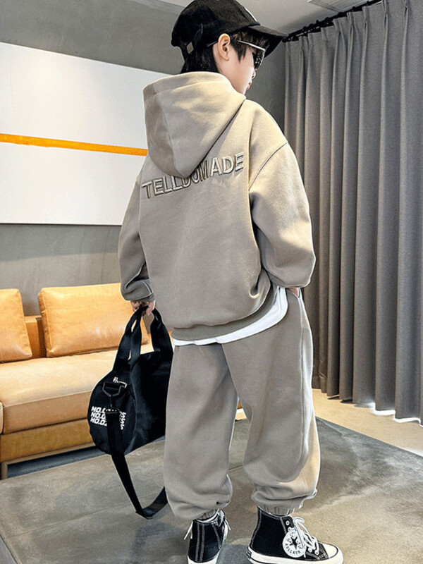 Sügisene laste poiste rõivakomplekt teismeliste tüdrukute kirjaga kapuutsid Pullover ja püksid, kostüümid, laste kampsunid, ülemised ja alumised dressid