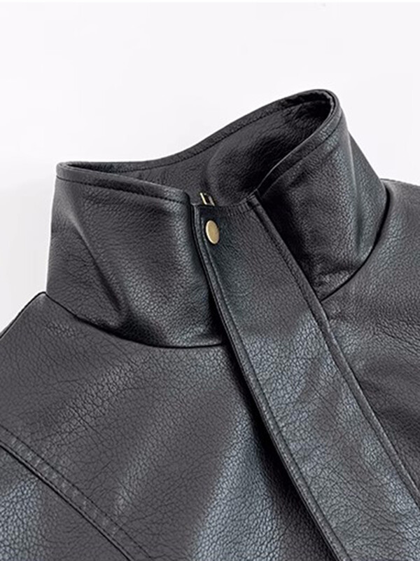 Mauroicardi proljeće jesen prevelika hladna topla zadebljana tvrda crna bomber jakna od pu kožne muške uniseks odjeće 2024.