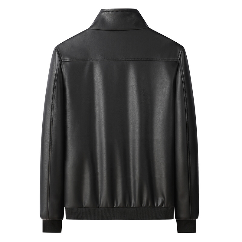 Ανδρικό φθινοπωρινό δερμάτινο μπουφάν ποδηλάτου μοτοσικλέτας Δερμάτινο μπουφάν μόδας Rider Zip Jacket Casual Street Windbreaker 8XL