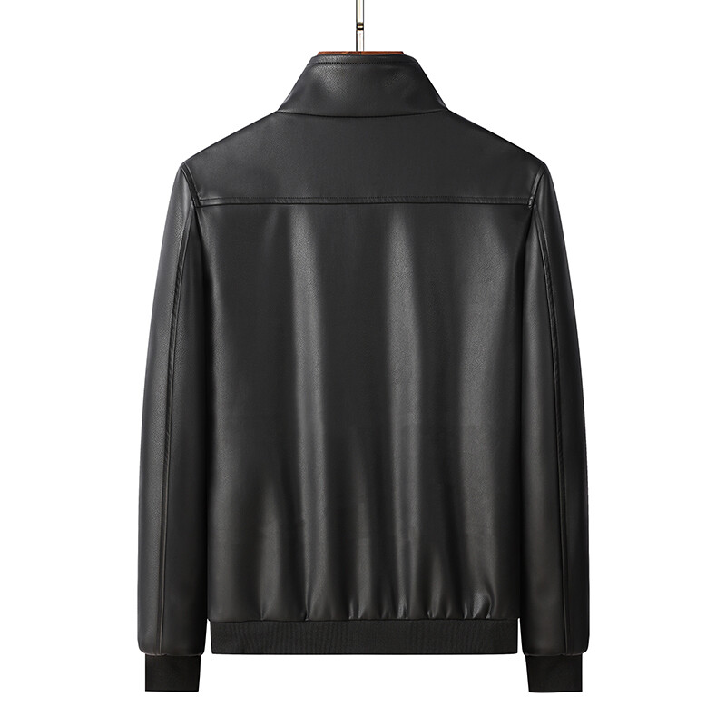 Ανδρικό φθινοπωρινό δερμάτινο μπουφάν ποδηλάτου μοτοσικλέτας Δερμάτινο μπουφάν μόδας Rider Zip Jacket Casual Street Windbreaker 8XL