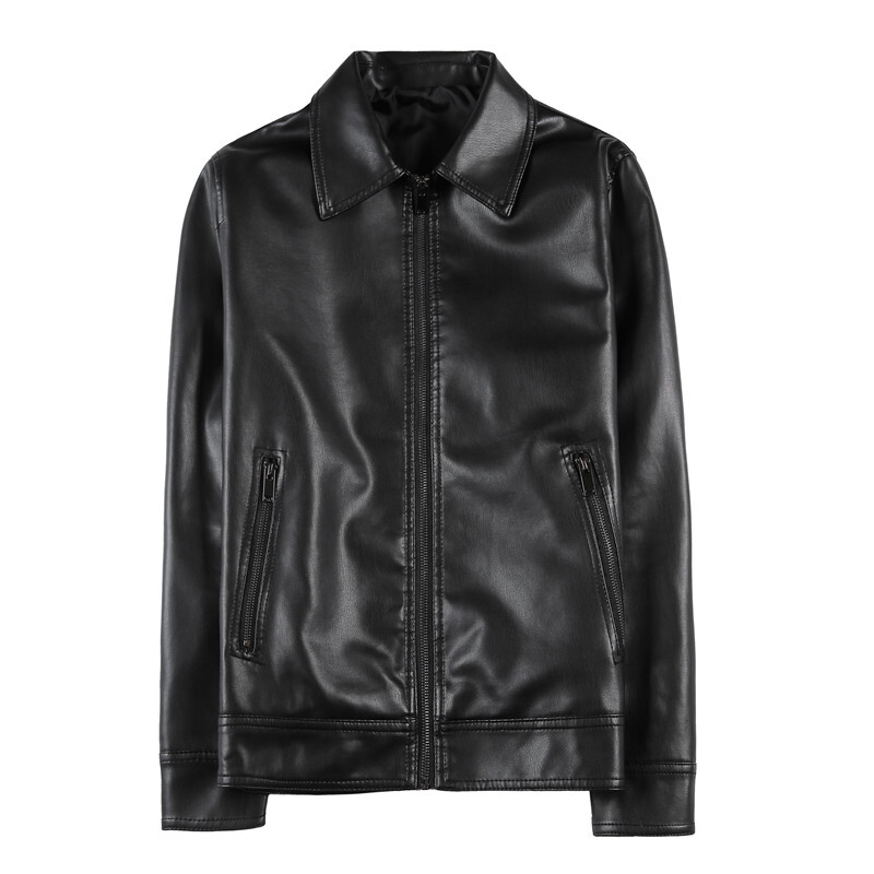 Zīmolu apģērbi Vīriešu modes Ādas jaka Slim Fit Stand Collar PU Jaka Vīriešu Pretvēja Motocikla Rāvējslēdzēja Jakas Vīriešu 4XL-M