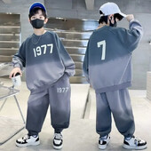 Dječaci Proljeće 2023. Novi Sweatshirt Gradient Sportsko odijelo Trendy Streetwear Dječja odjeća Srednji do dječji komplet