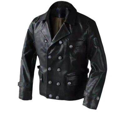 Zimski vintage kožni muški srednjovjekovni kaput Y2K Jesen Pu jakne Kožne jakne s dvostrukim kopčanjem Gornja odjeća Motociklističke jakne
