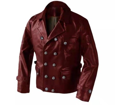 Zimski vintage kožni muški srednjovjekovni kaput Y2K Jesen Pu jakne Kožne jakne s dvostrukim kopčanjem Gornja odjeća Motociklističke jakne