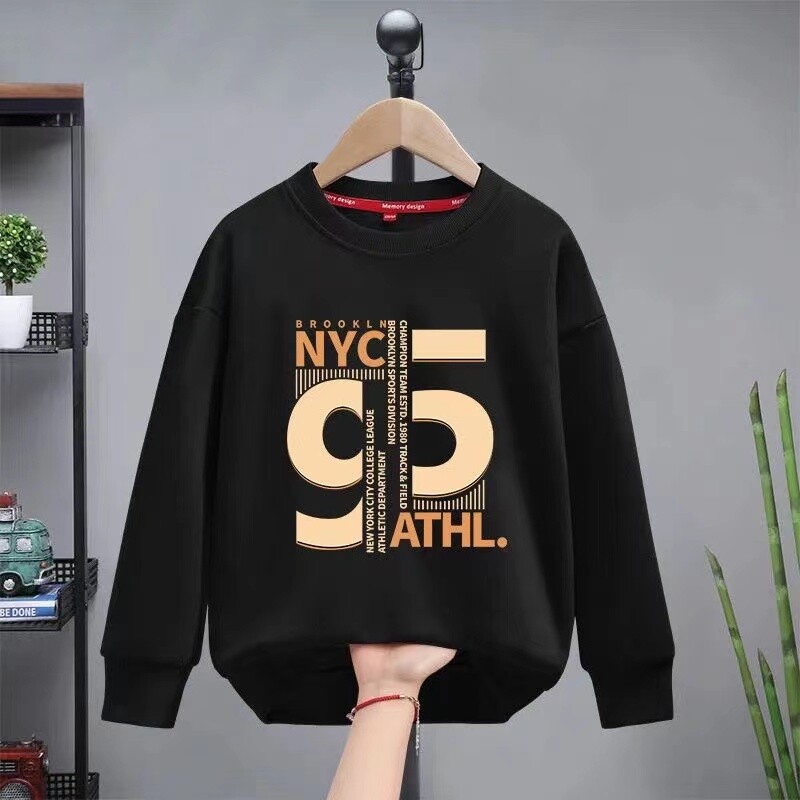 Jesenski komplet odjeće za djevojčice i dječake, dječja sportska majica s ispisom slova i donji dio 2-dijelnog odijela, dječja trenirka