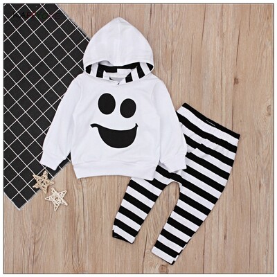 Set haine de Halloween pentru bebeluși cu glugă, toamnă iarnă, revelion, desene animate, topuri + pantaloni, 1 2 3 ani, seturi de ținute pentru bebeluși, fete, costum frumos