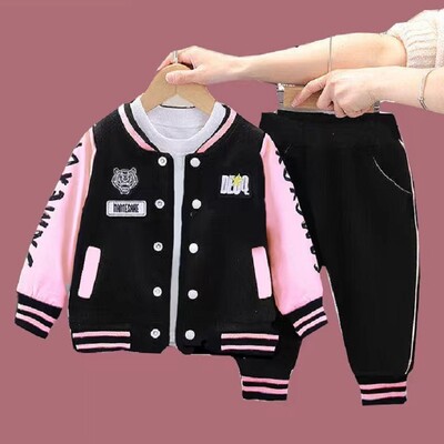 Jesen Zima Kompleti odjeće za dječake i djevojčice Sportska bejzbolska uniforma za dojenčad Jakne Top i hlače Odijelo za djecu Sportska odjeća