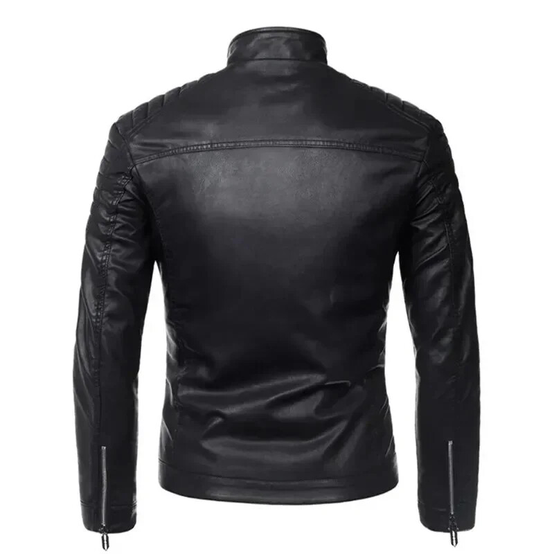 Muška jesenska potpuno nova PU kožna jakna Muška kauzalna vintage proljetna odjevna kombinacija Motoristički biciklistički kožni kaput