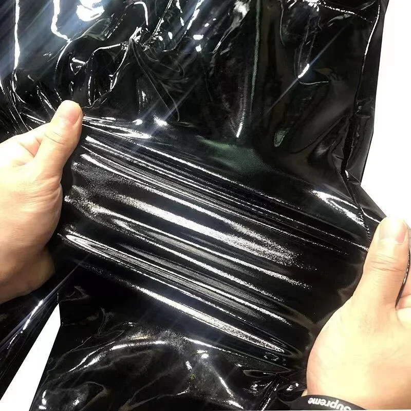 Ανδρικό παντελόνι από ψεύτικο λατέξ Wet Look Shiny λουστρίνι Stretch Bodycon Παντελόνι Χαμηλή μέση PU μοτοσικλέτα παντελόνι με τσέπη Cutsom