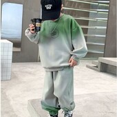 Set de haine de toamnă pentru adolescenți pentru copii, fete, tricouri și pantaloni cu degrade, costum 2 piese pentru copii, de sus, de jos, ținute la modă, trening