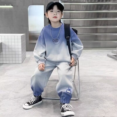 Set de haine de toamnă pentru adolescenți pentru copii, fete, tricouri și pantaloni cu degrade, costum 2 piese pentru copii, de sus, de jos, ținute la modă, trening