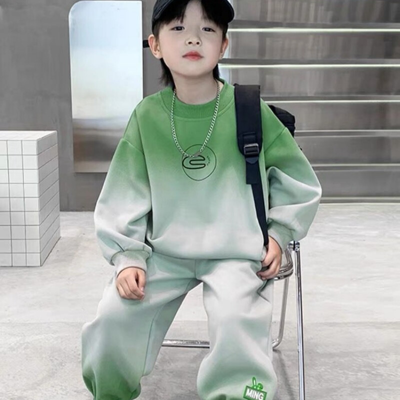 Set de haine de toamnă pentru adolescenți pentru copii, fete, tricouri și pantaloni cu degrade, costum 2 piese pentru copii, de sus, de jos, ținute la modă, trening