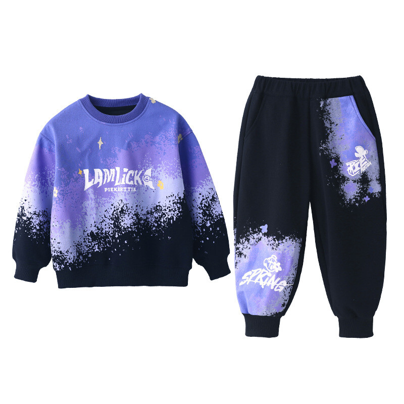 Proljetni set odjeće za tinejdžere Slover Gradient Sweatshirt Pulover i odijelo s hlačama Dječja majica i donji dio od 2 komada Trenirka