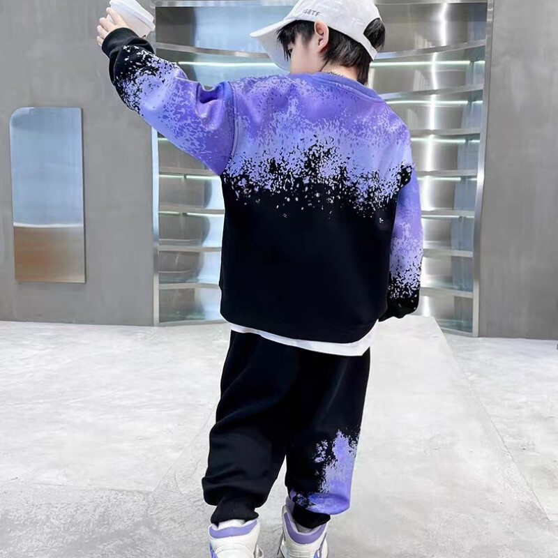 Proljetni set odjeće za tinejdžere Slover Gradient Sweatshirt Pulover i odijelo s hlačama Dječja majica i donji dio od 2 komada Trenirka