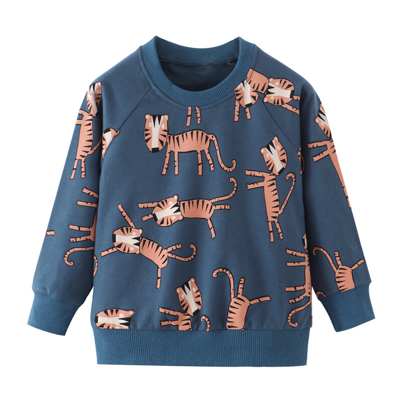 Little maven Boys Fashion 2gab Bērnu apģērbu komplekts Animal Tiger Print Zēnu sporta krekli Bikses Apģērbs Rudens komplekts bērniem Komplekti
