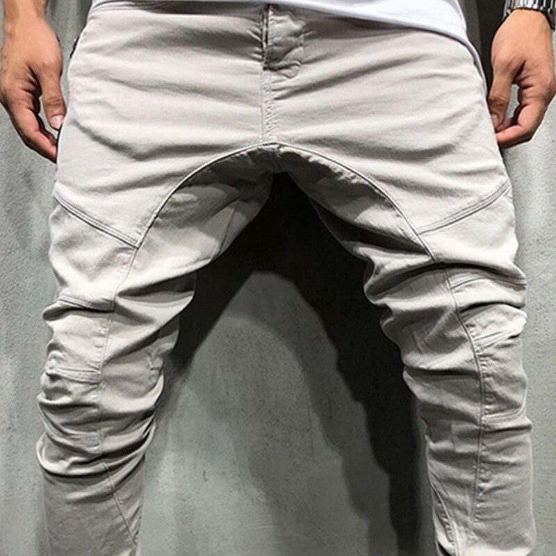 Elastīgs viduklis, tievs Hip-hop Sports Vīriešu Bikses Zīmulis Vairākas Kabatas Harēms Joggers Bikses Ielu apģērbs