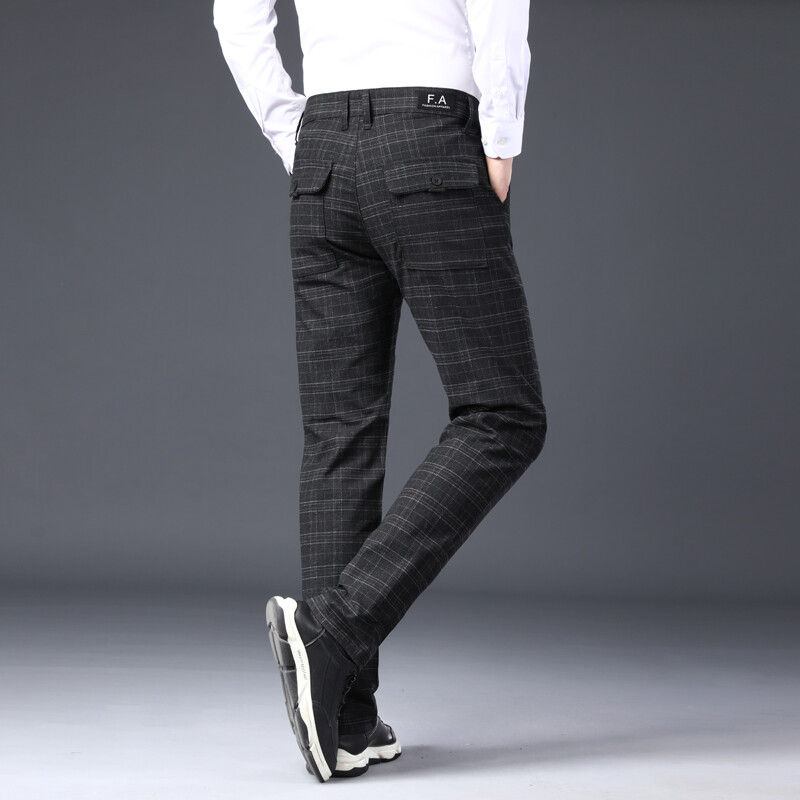 2022. aasta kevad ja sügis, uus klassikaline meeste vabaaja püksid, ärimood, must sinine, elastsed tavalised püksid, meeste püksid