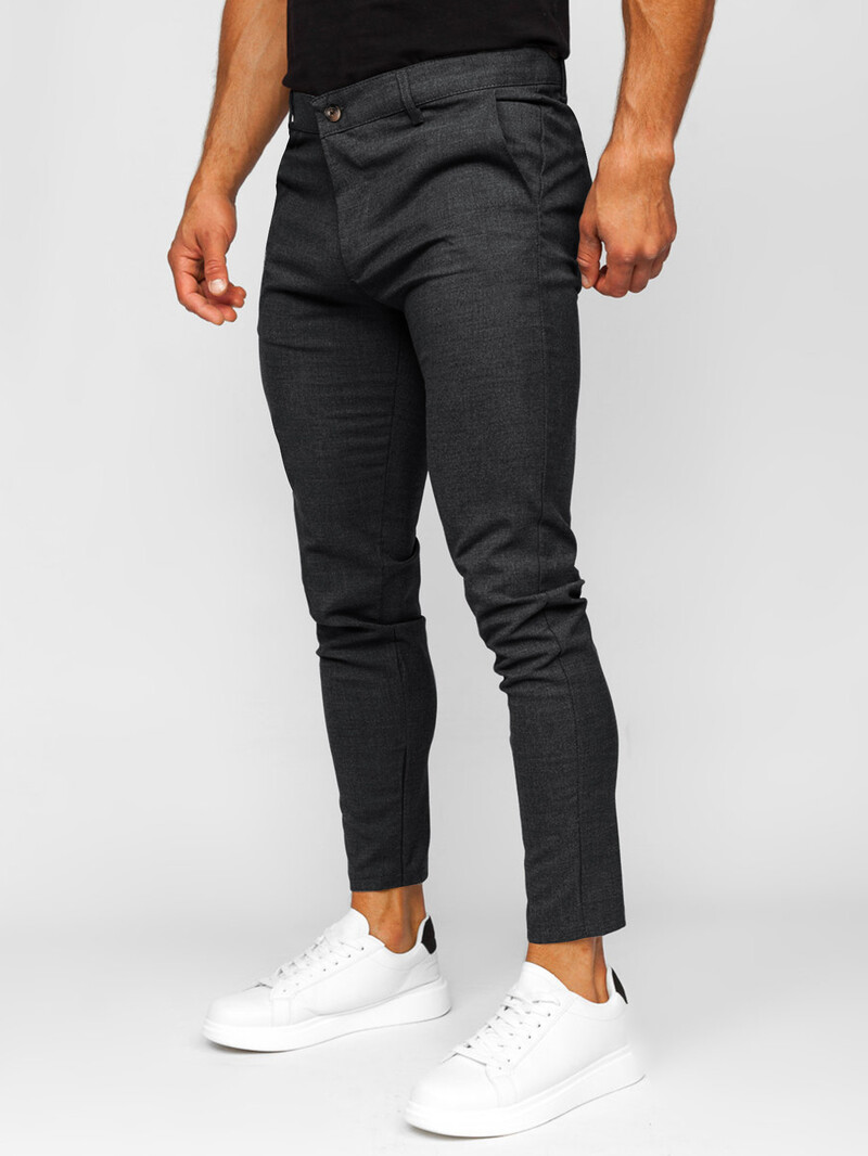 Vienkrāsainas slaidas vīriešu bikses Eiropā un Amerikas Savienotajās Valstīs Modes zīmuļu bikses Biznesa ikdienas ikdienas simtpēdu bikses